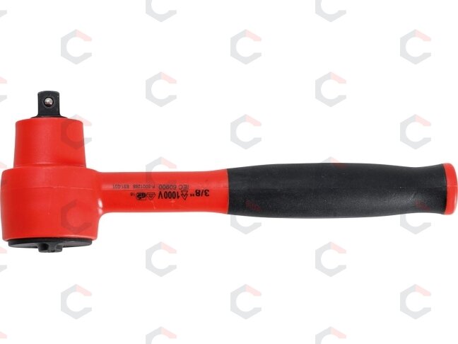 VDE reversinė terkšlė | smulkūs dantukai | 10 mm (3/8") | 1000 V (701) 1 VDE reversinė terkšlė | smulkūs dantukai | 10 mm (3/8") | 1000 V (701) 1