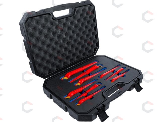 Profesionalus VDE žiedinių veržliarakčių rinkinys | gilus poslinkis | 10 - 24 mm | 9 vnt. (72035) 3 Profesionalus VDE žiedinių veržliarakčių rinkinys | gilus poslinkis | 10 - 24 mm | 9 vnt. (72035) 3