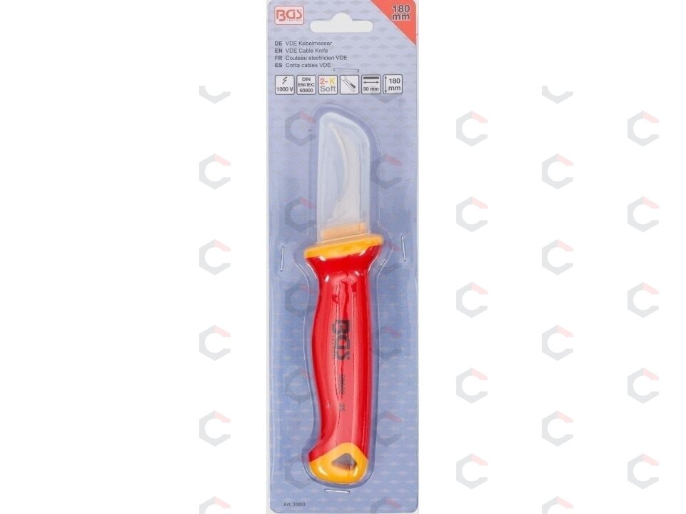 VDE kabelių peilis su kablio formos geležte | 180 mm (35893) 3 VDE kabelių peilis su kablio formos geležte | 180 mm (35893) 3