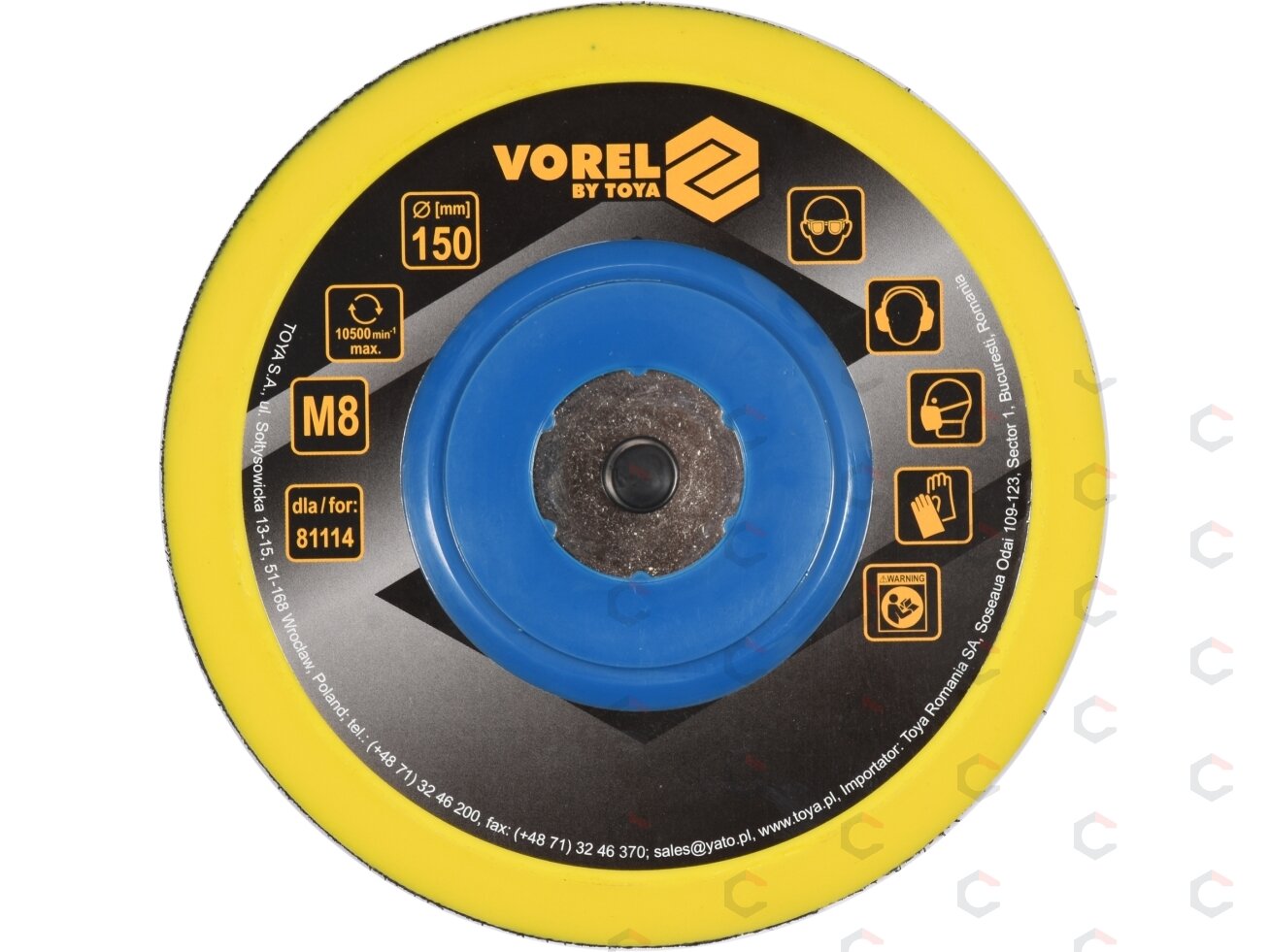 Velcro padas poliruokliui | Ø 150 mm, 6 mm velenas (81115) 1 Velcro padas poliruokliui | Ø 150 mm, 6 mm velenas (81115) 1