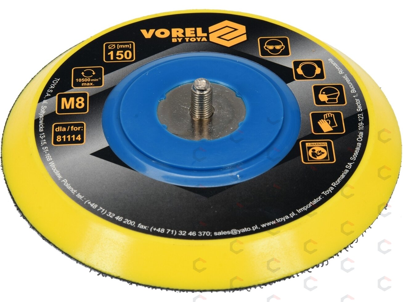 Velcro padas poliruokliui | Ø 150 mm, 6 mm velenas (81115) Velcro padas poliruokliui | Ø 150 mm, 6 mm velenas (81115)