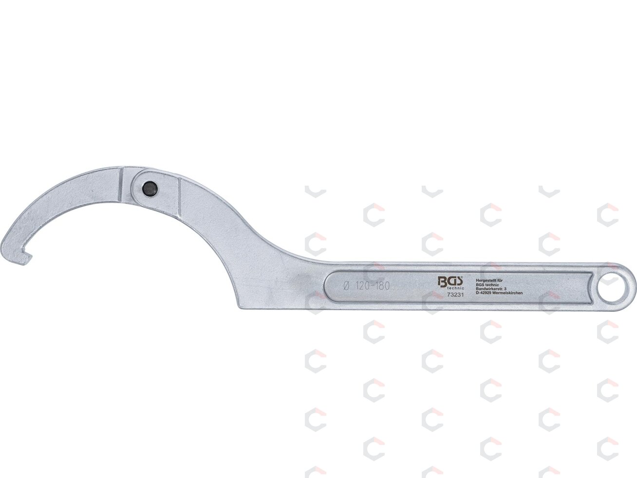 Veržliaraktis užmetamas reguliuojamas | kablys | 120 - 180 mm (73231) 2 Veržliaraktis užmetamas reguliuojamas | kablys | 120 - 180 mm (73231) 2