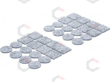 Veltinio padukų rinkinys | pilkas atspalvis | 32 vnt. (80704)