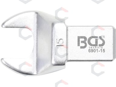 Veržliaraktis įstatomas plokščias | atviras tipas | 15 mm (6901-15) Veržliaraktis įstatomas plokščias | atviras tipas | 15 mm (6901-15)