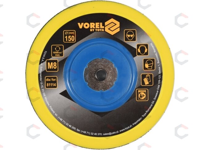 Velcro padas poliruokliui | Ø 150 mm, 6 mm velenas (81115) 1 Velcro padas poliruokliui | Ø 150 mm, 6 mm velenas (81115) 1