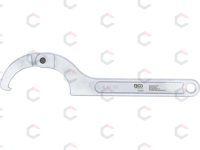Veržliaraktis užmetamas reguliuojamas | kablys | 80 - 120 mm (73230) 2 Veržliaraktis užmetamas reguliuojamas | kablys | 80 - 120 mm (73230) 2