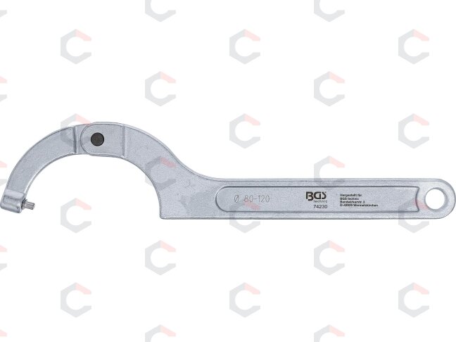 Veržliaraktis užmetamas reguliuojamas | su antgaliu | 80 - 120 mm (74230) 2 Veržliaraktis užmetamas reguliuojamas | su antgaliu | 80 - 120 mm (74230) 2