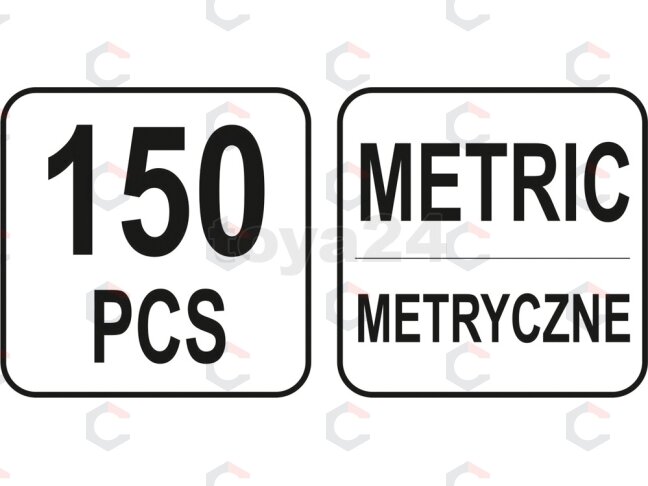 Veržlių "Peteliškių"rinkinys 150 vnt (YT-06776) 3 Veržlių "Peteliškių"rinkinys 150 vnt (YT-06776) 3