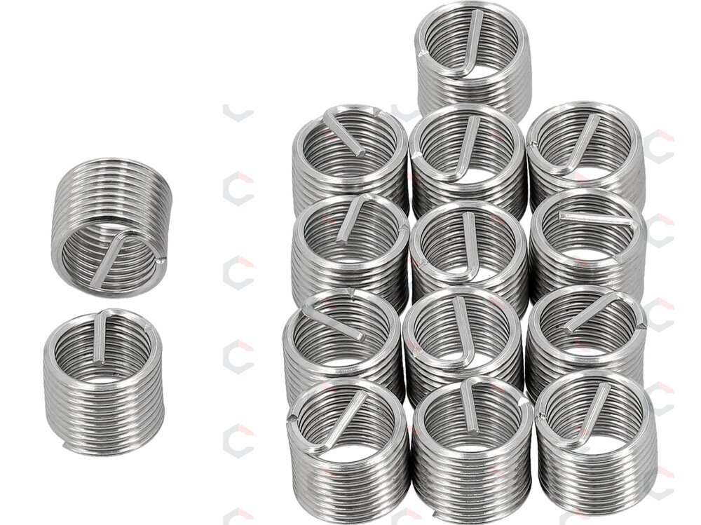 Vieliniai indėklai sriegiui | Helikoliai | M10X1,25 mm | 15 vnt. (YT-176831) 1 Vieliniai indėklai sriegiui | Helikoliai | M10X1,25 mm | 15 vnt. (YT-176831) 1