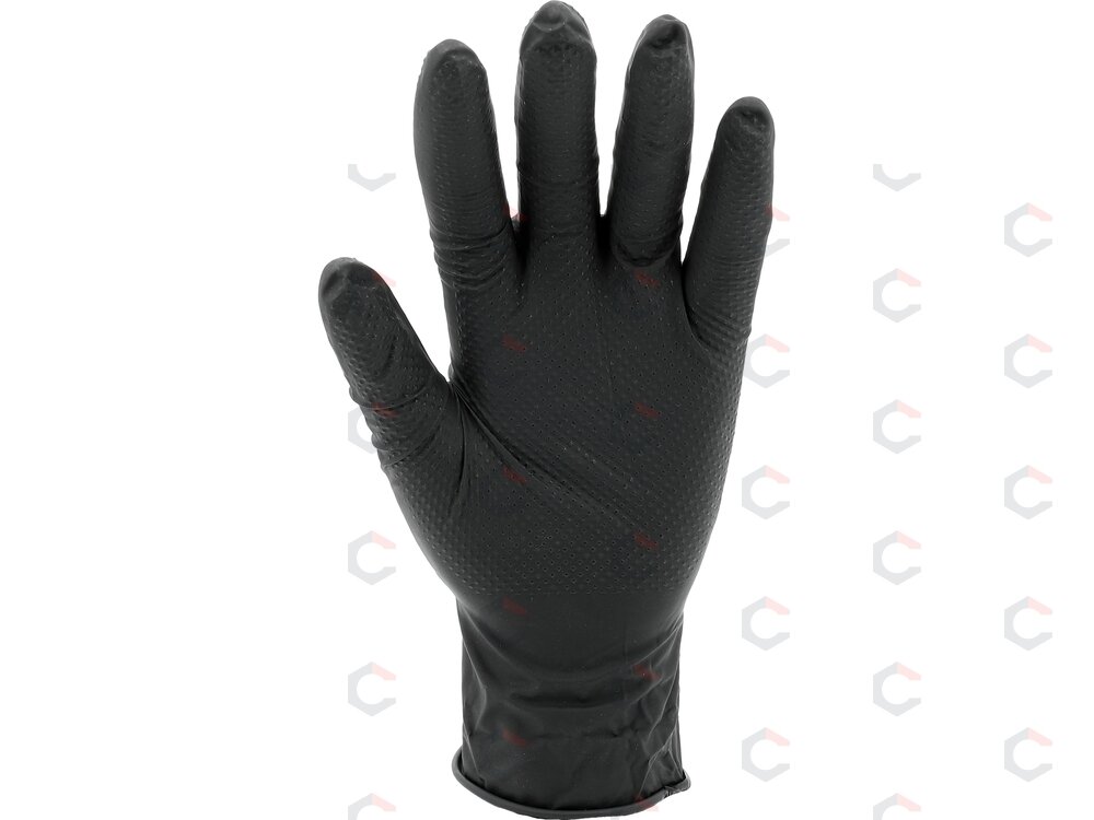 Vienkartinės nitrilinės pirštinės deimantine tekstūra | 50 vnt | dydis XL (10) (YT-74743) 4 Vienkartinės nitrilinės pirštinės deimantine tekstūra | 50 vnt | dydis XL (10) (YT-74743) 4