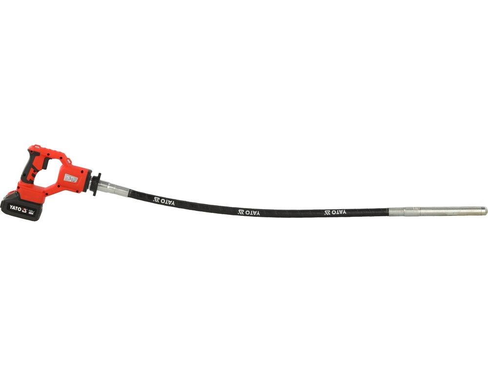 Akumuliatorinis betono vibratorius 18 V, 28 mm, 1,2 m, bešepetėlis, su 4 Ah akumuliatoriumi ir įkrovikliu YATO (YT-826023) 3