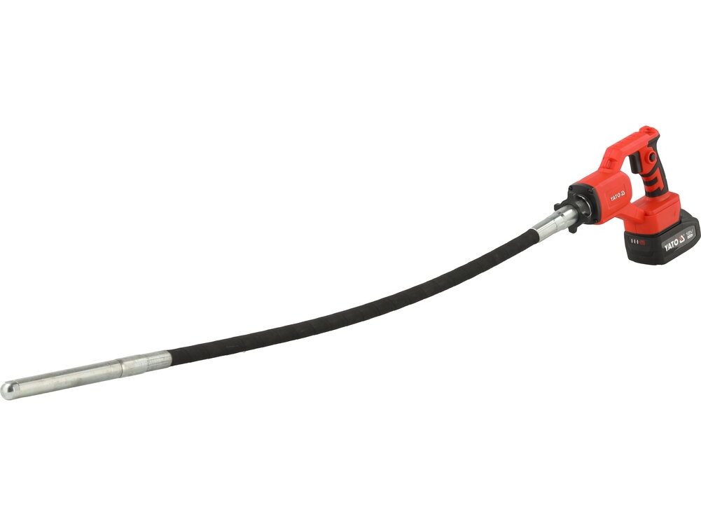 Akumuliatorinis betono vibratorius 18 V, 28 mm, 1,2 m, bešepetėlis, be akumuliatoriaus ir įkroviklio YATO (YT-826024) 1 Akumuliatorinis betono vibratorius 18 V, 28 mm, 1,2 m, bešepetėlis, be akumuliatoriaus ir įkroviklio YATO (YT-826024) 1
