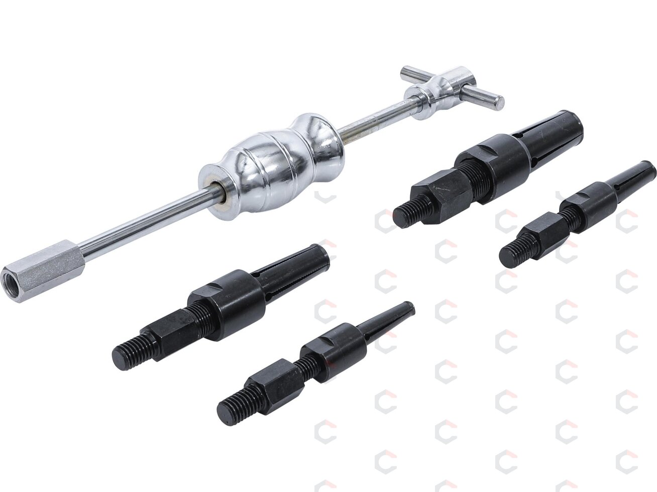 Vidinių guolių nuėmėjų rinkinys su atbuliniu plaktuku | 10–32 mm | 5 vnt. (8598) 1