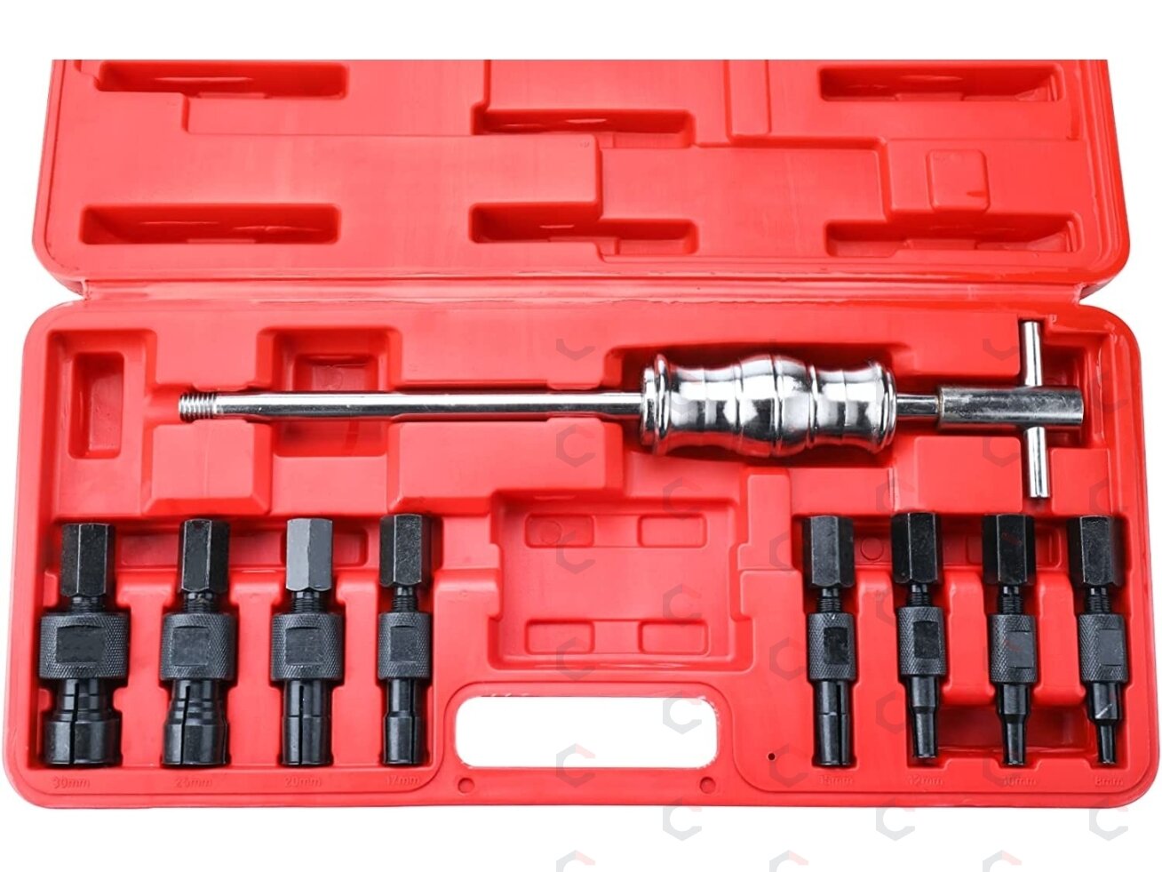 Vidinių nuėmėjų rinkinys su atbuliniu plaktuku | 8-32 mm | 9 vnt. (SK1014) 5 Vidinių nuėmėjų rinkinys su atbuliniu plaktuku | 8-32 mm | 9 vnt. (SK1014) 5