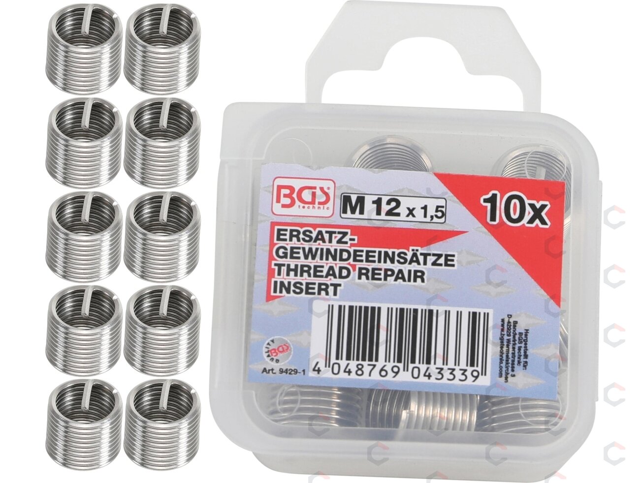 Vieliniai indėklai sriegiui | Helikoliai | M12 x 1,5 mm | 10 vnt. (9429-1) Vieliniai indėklai sriegiui | Helikoliai | M12 x 1,5 mm | 10 vnt. (9429-1)