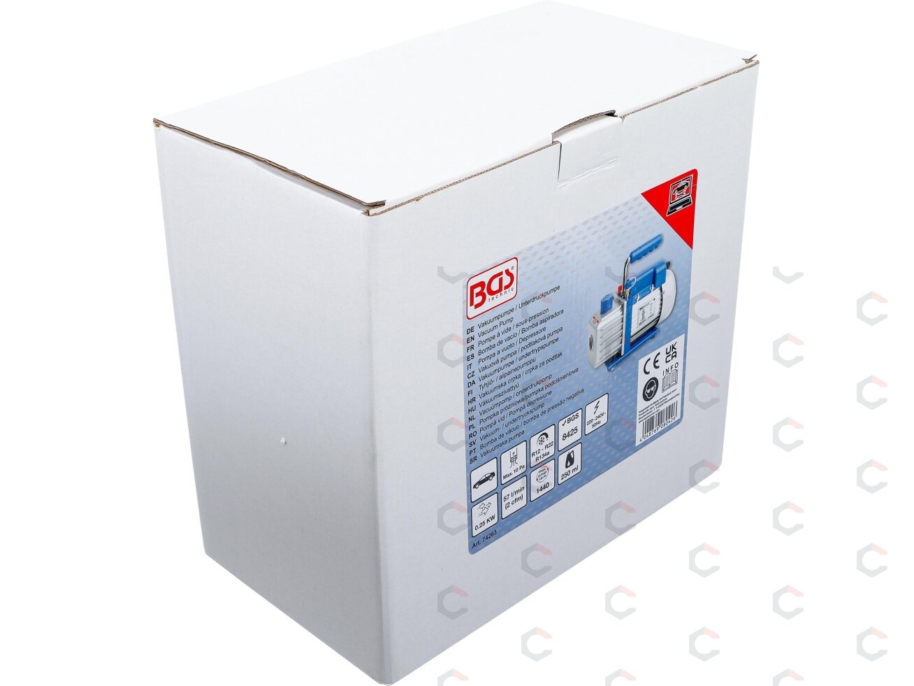 Vienpakopis vakuumo siurblys BGS | 57 l/min | 0,25 kW | R12, R22, R134a (74263) 3 Vienpakopis vakuumo siurblys BGS | 57 l/min | 0,25 kW | R12, R22, R134a (74263) 3