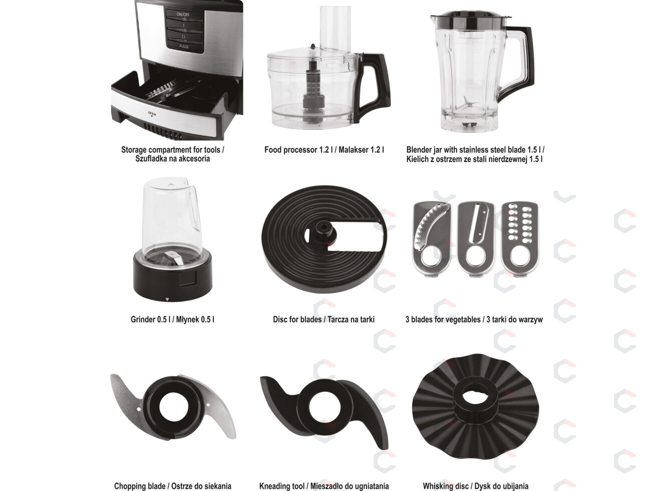 Virtuvinis kombainas | 8 in 1 | 550W (67950) 15 Virtuvinis kombainas | 8 in 1 | 550W (67950) 15