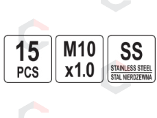 Vieliniai indėklai sriegiui | Helikoliai | M10X1,0 mm | 15 vnt. (YT-176821) 3 Vieliniai indėklai sriegiui | Helikoliai | M10X1,0 mm | 15 vnt. (YT-176821) 3
