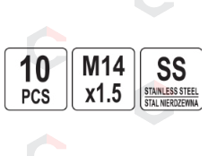 Vieliniai indėklai sriegiui | Helikoliai | M14X1,5 mm | 10 vnt. (YT-176871) 1 Vieliniai indėklai sriegiui | Helikoliai | M14X1,5 mm | 10 vnt. (YT-176871) 1