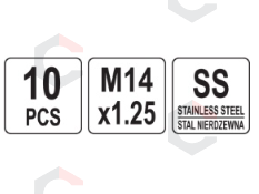 Vieliniai indėklai sriegiui | Helikoliai | M14X1,25 mm | 10 vnt. (YT-176861) 3 Vieliniai indėklai sriegiui | Helikoliai | M14X1,25 mm | 10 vnt. (YT-176861) 3