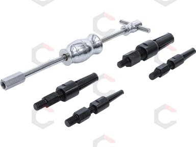 Vidinių guolių nuėmėjų rinkinys su atbuliniu plaktuku | 10–32 mm | 5 vnt. (8598) Vidinių guolių nuėmėjų rinkinys su atbuliniu plaktuku | 10–32 mm | 5 vnt. (8598)