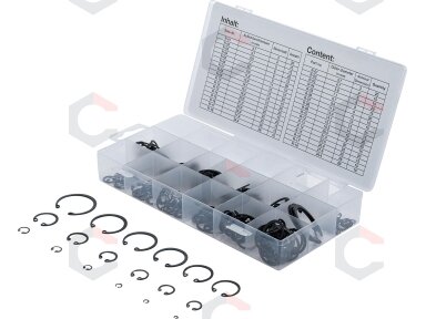Vidinių žiedų asortimentas | Ø 3 - 32 mm | 300 vnt. (8049) Vidinių žiedų asortimentas | Ø 3 - 32 mm | 300 vnt. (8049)