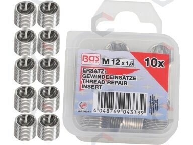 Vieliniai indėklai sriegiui | Helikoliai | M12 x 1,5 mm | 10 vnt. (9429-1) Vieliniai indėklai sriegiui | Helikoliai | M12 x 1,5 mm | 10 vnt. (9429-1)
