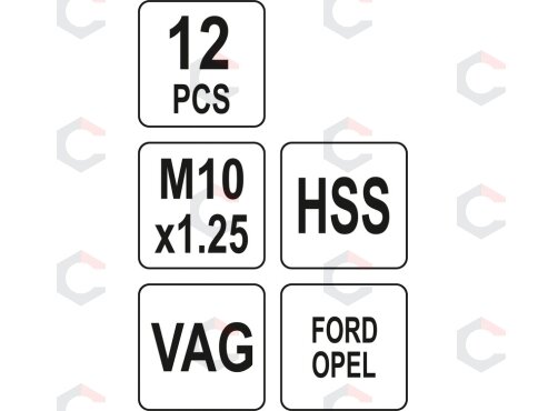 Vidinio sriegio kreipiamųjų varžtų rem. komplektas | VAG, Ford, Opel stabdžiams (YT-17588) 4 Vidinio sriegio kreipiamųjų varžtų rem. komplektas | VAG, Ford, Opel stabdžiams (YT-17588) 4