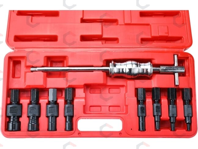 Vidinių nuėmėjų rinkinys su atbuliniu plaktuku | 8-32 mm | 9 vnt. (SK1014) 5 Vidinių nuėmėjų rinkinys su atbuliniu plaktuku | 8-32 mm | 9 vnt. (SK1014) 5