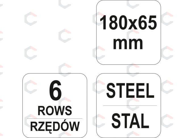 Vielinis šepetys | plieninis | 180x65 mm | 6 eilutės (YT-6334) 2 Vielinis šepetys | plieninis | 180x65 mm | 6 eilutės (YT-6334) 2