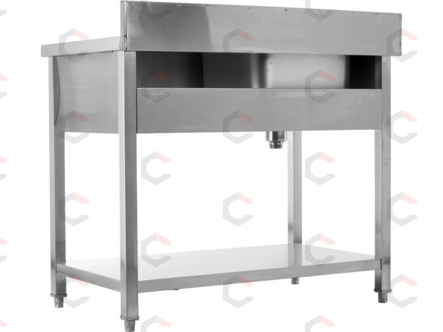 Vienos plautuvės nerūdijančio plieno stalas | 100 × 60 cm | su lentyna (YG-30900) 4 Vienos plautuvės nerūdijančio plieno stalas | 100 × 60 cm | su lentyna (YG-30900) 4