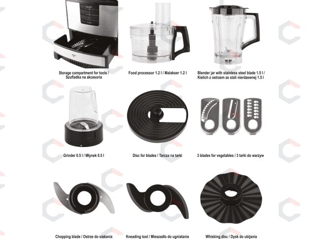 Virtuvinis kombainas | 8 in 1 | 550W (67950) 15 Virtuvinis kombainas | 8 in 1 | 550W (67950) 15