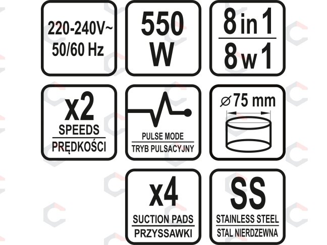 Virtuvinis kombainas | 8 in 1 | 550W (67950) 17 Virtuvinis kombainas | 8 in 1 | 550W (67950) 17