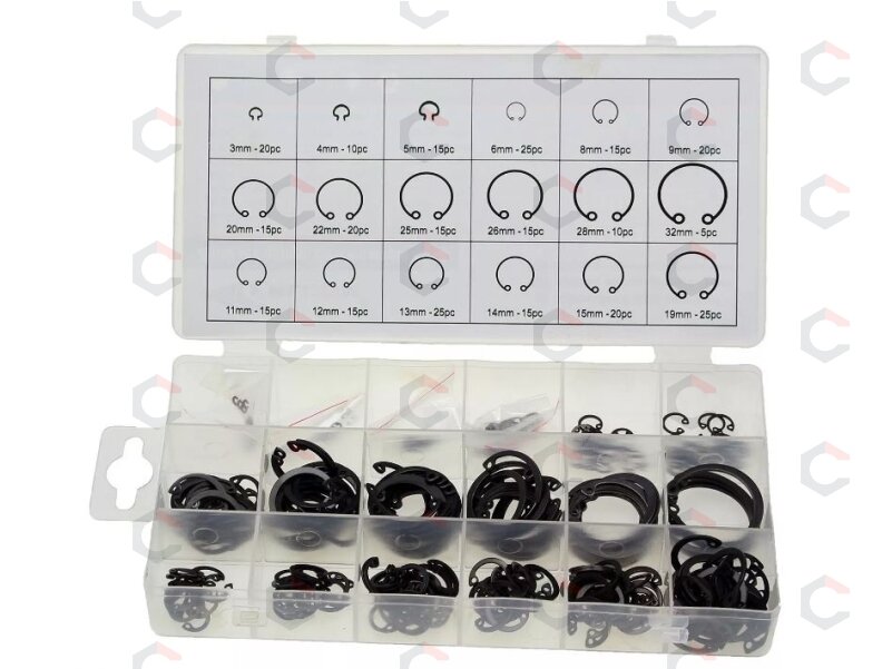 Vidinių žiedų asortimentas | Ø 3 - 32 mm | 300 vnt. (SK01012) Vidinių žiedų asortimentas | Ø 3 - 32 mm | 300 vnt. (SK01012)