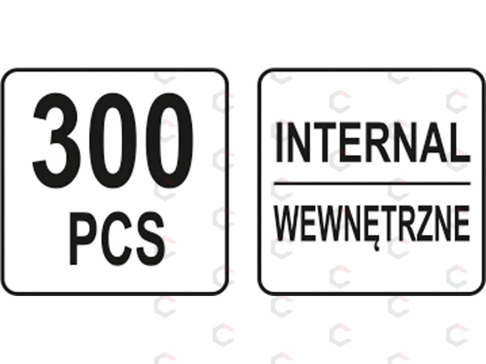 Vidinių žiedų rinkinys | 3-32 mm | 300 vnt (YT-06881) 6 Vidinių žiedų rinkinys | 3-32 mm | 300 vnt (YT-06881) 6