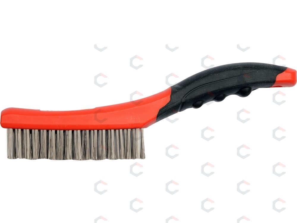 Vielinis šepetys nerūdijančio plieno | plastikinė rankena | 260 mm, 4 eilutės (YT-6338) Vielinis šepetys nerūdijančio plieno | plastikinė rankena | 260 mm, 4 eilutės (YT-6338)