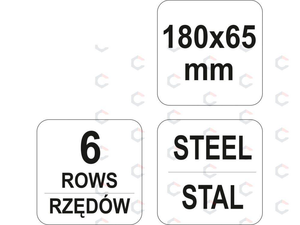 Vielinis šepetys | plieninis | 180x65 mm | 6 eilutės (YT-6334) 2 Vielinis šepetys | plieninis | 180x65 mm | 6 eilutės (YT-6334) 2
