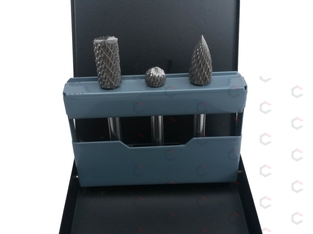 Volframo karbido deimantinių frezų rinkinys | 6 mm | 3 vnt. (SK8695) 1 Volframo karbido deimantinių frezų rinkinys | 6 mm | 3 vnt. (SK8695) 1