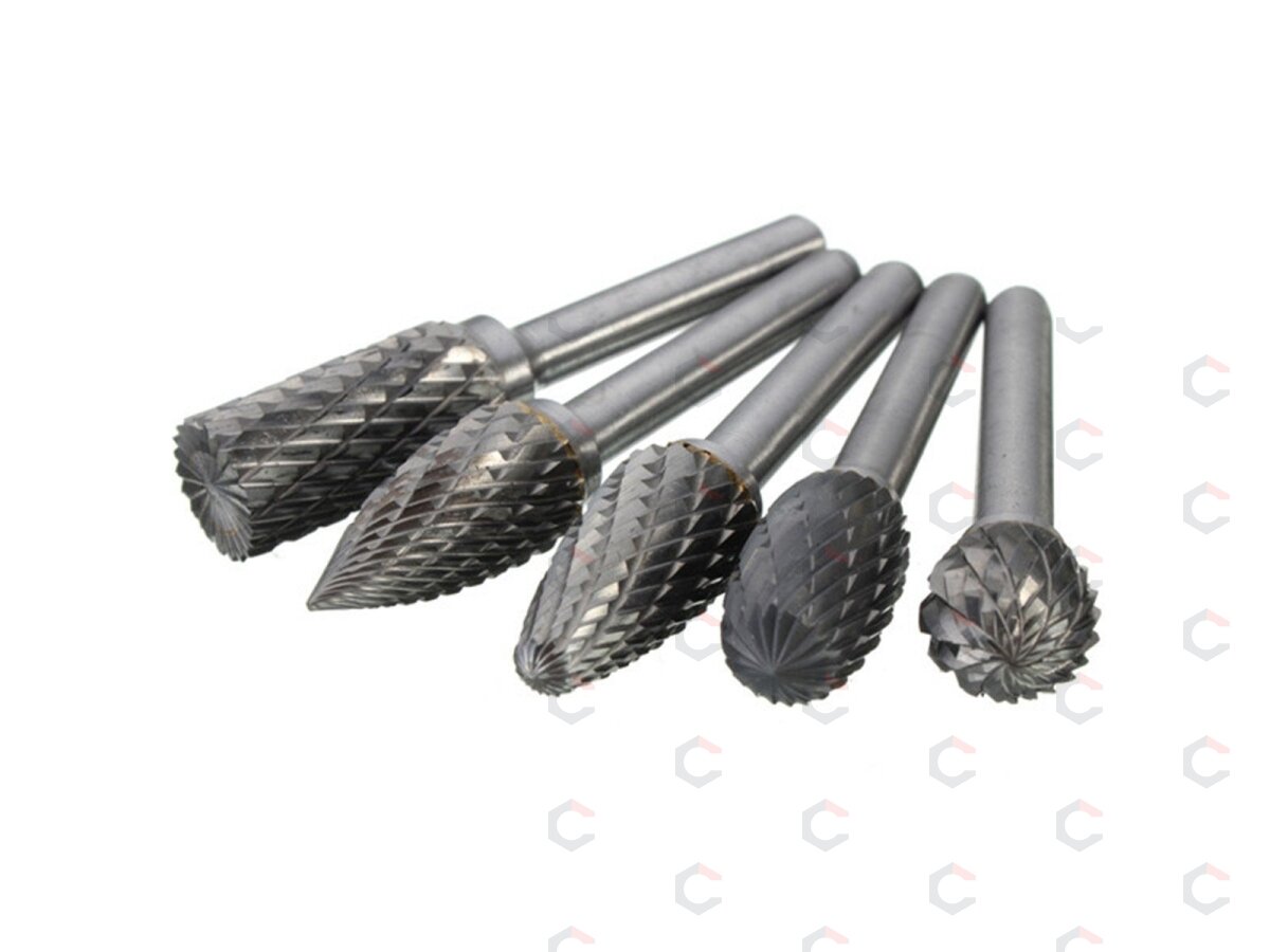 Volframo karbido deimantinių frezų rinkinys | 6 mm | 5 vnt. (SK8698) 2 Volframo karbido deimantinių frezų rinkinys | 6 mm | 5 vnt. (SK8698) 2