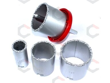 Volframinių gręžimo karūnų rinkinys | 33-53-67-73 mm | 6vnt. (V3910) Volframinių gręžimo karūnų rinkinys | 33-53-67-73 mm | 6vnt. (V3910)