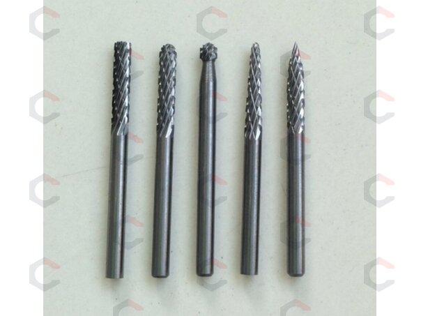 Volframo karbido frezų rinkinys | Tungsten Carbide | 5 vnt. (CB5M) 4 Volframo karbido frezų rinkinys | Tungsten Carbide | 5 vnt. (CB5M) 4