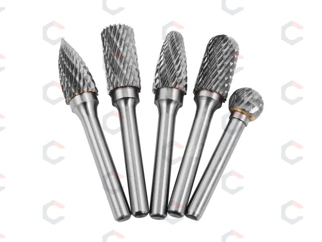 Volframo karbido deimantinių frezų rinkinys | 6 mm | 5 vnt. (SK8698) 1 Volframo karbido deimantinių frezų rinkinys | 6 mm | 5 vnt. (SK8698) 1