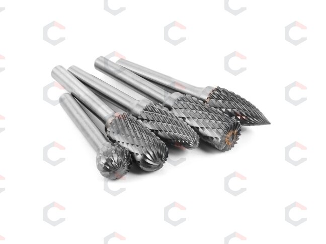 Volframo karbido deimantinių frezų rinkinys | galvutės dydis - 10 mm | 10 vnt. (SK8998) 1