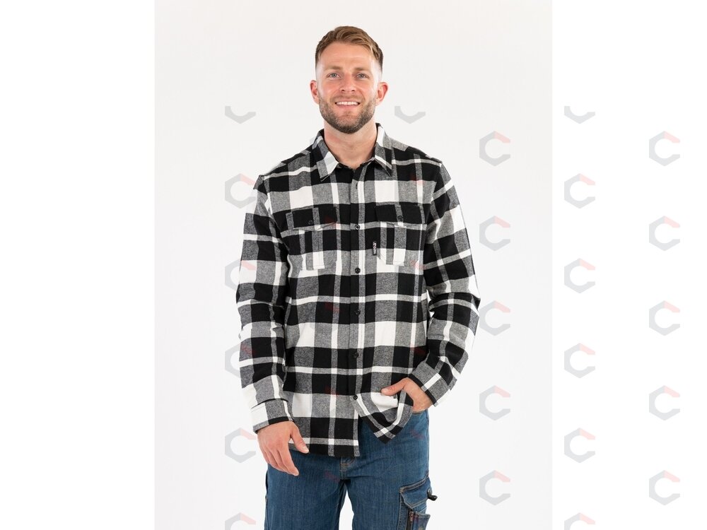 Vyriški flaneliniai marškiniai juoda/balta | 100% medvilnė | L dydis (YT-78814) 1 Vyriški flaneliniai marškiniai juoda/balta | 100% medvilnė | L dydis (YT-78814) 1