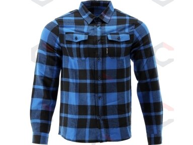 Vyriški flaneliniai marškiniai mėlyni | 100% medvilnė | 2XL dydis (YT-78810)