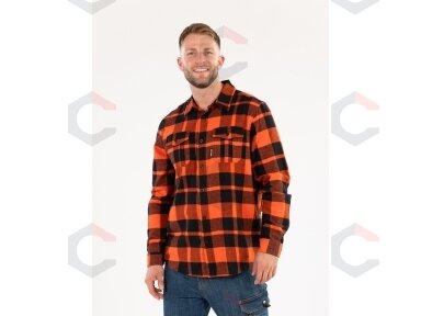 Vyriški flaneliniai marškiniai raudoni | 100% medvilnė | XL dydis (YT-78803)