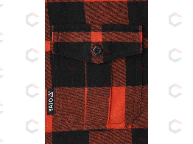 Vyriški flaneliniai marškiniai raudoni | 100% medvilnė | 2XL dydis (YT-78804) 4 Vyriški flaneliniai marškiniai raudoni | 100% medvilnė | 2XL dydis (YT-78804) 4