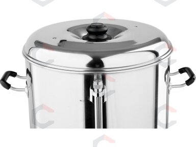 Vandens šildytuvas | nerūdijantis plienas | 25 l | 3000 W | 30–110 °C | Ø 360 mm | aukštis 430 mm (YG-04321)