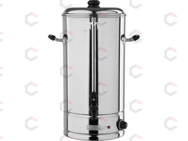 Vandens šildytuvas | nerūdijantis plienas | 18 l | 2500 W | 30–110 °C | Ø 265 mm | aukštis 550 mm (YG-04319) Vandens šildytuvas | nerūdijantis plienas | 18 l | 2500 W | 30–110 °C | Ø 265 mm | aukštis 550 mm (YG-04319)