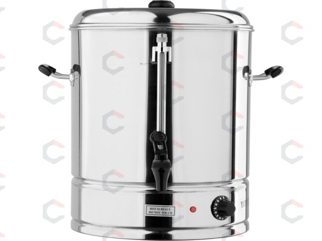 Vandens šildytuvas | nerūdijantis plienas | 25 l | 3000 W | 30–110 °C | Ø 360 mm | aukštis 430 mm (YG-04321) Vandens šildytuvas | nerūdijantis plienas | 25 l | 3000 W | 30–110 °C | Ø 360 mm | aukštis 430 mm (YG-04321)